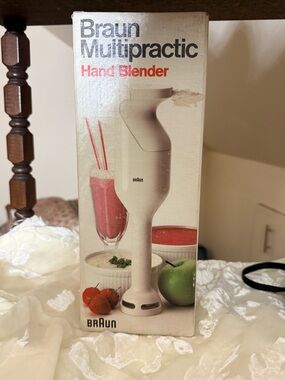 Vintage Braun Multipractic Hand Blender - White